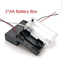 Transparent Plastic Size Battery Storage Holder Leads with 2 Slots