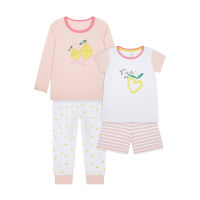 ชุดนอนเด็กผู้หญิง Mothercare lemon friends pyjamas - 2 pack YD244