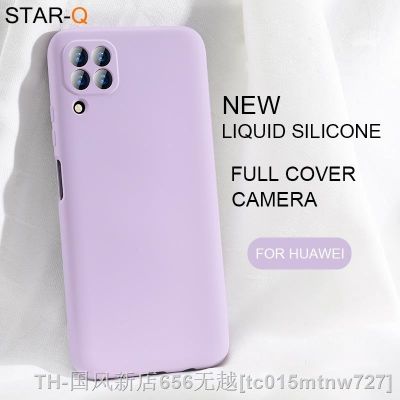 【LZ】◊✻☸  new liquid silicone phone case for huawei p40 lite pro plus original soft protective back cover case for huawei p20 p30 lite pro