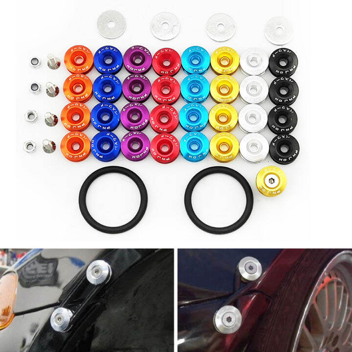 JDM Chrome Quick Release Fasteners For Front Bumpers Rear Bumpers