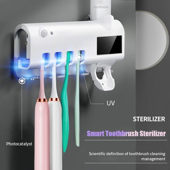 ที่ใส่แปรงสีฟันไฟฟ้า-usb-ที่บีบยาสีฟันห้องน้ำพลังงานแสงอาทิตย์กล่องเก็บแปรงสีฟันที่แขวนสิ่งของอเนกประสงค์