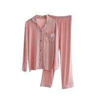 Modal Sleep Wear Women Pajamas Set Long-sleeved Long Trousers Women Home Clothes Plus Size Two-piece Suit for Homewear