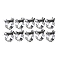 10Pcs Sanitary Mini Fuel Line Pipe Hose Clamp Clip 304 Stainless Steel Heavy Duty(14-16mm)