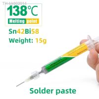 ◇❐ New Type Low Temperature Lead-free Syringe Smd Solder Paste Flux for Soldering Led Sn42Bi58 Repair Welding Paste Tool