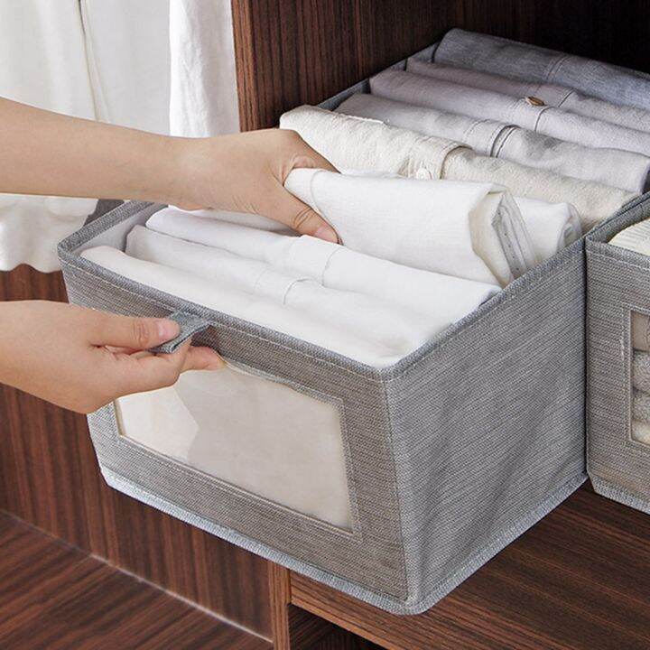 fabric-storage-bins-with-window-foldable-closet-organizers-for-shelves-drawer-organizers-2-pack