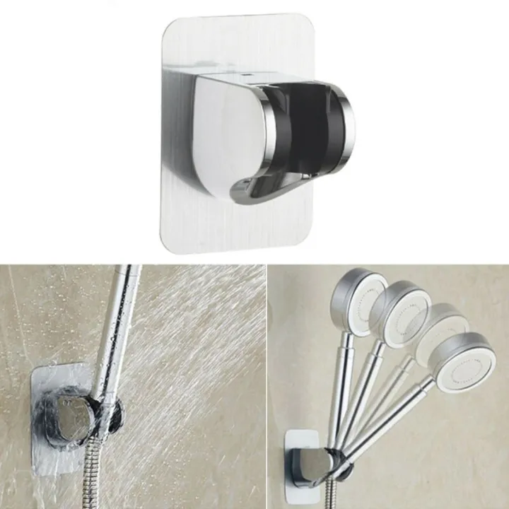 Adjustable Bathroom Shower Handset Holder Head Chrome Wall Mount ...