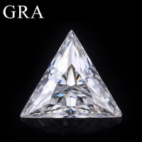 สามเหลี่ยมจริงตัดหลวม Moissanite เพชร0.3ct 3ct หิน D สี VVS1 GRA Certified Lab Grown อัญมณีเครื่องประดับวัสดุ