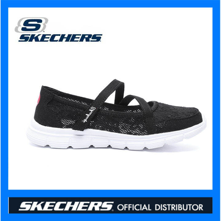 skechers-seager-gowalk-4-power-hitter-รองเท้าลำลองผู้หญิง-รองเท้าผู้หญิงน้ำหนักเบาพร้อมเวลโคร-air-cooled-goga-mat-black