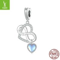 [COD] Ziyun hot sister heart-shaped bracelet necklace pendant high-end moonstone s925 silver beaded accessories