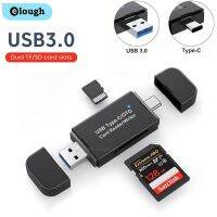 เครื่องอ่านบัตร TF SD USB 2.0/3.0 TO Type C อะแดปเตอร์สำหรับพีซีแล็ปท็อป USB Micro การ์ดรีดเดอร์ SD ความเร็วสูงสมาร์ทการ์ดรีดเดอร์หลายตัว