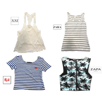 เสื้อสตรีแขนสั้น XXI FOREVER / FQ&amp;L / ZARA / ZAPA ขายเหมา 4 ตัว