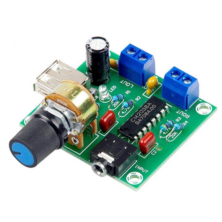 Mini Power Amplifier Board 5W+5W HiFi TwoChannel PM CM2038 5V USB