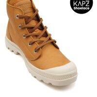 !! 9.9 KIPZKAPZ เชือกรองเท้า ผ้าฝ้าย เคลือบแบน 6 มม. - W6 BROWN - 90 ซม. 115 ซม. 140 ซม. 160 ซม.