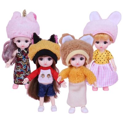 FLATE ที่มีคุณภาพสูง ชุดตุ๊กตาสัตว์ ผ้าคอตตอน ชุดตุ๊กตา16 ~ 17ซม. 4รูปแบบ เสื้อผ้าตุ๊กตาผ้า Obitsu11 Ob11