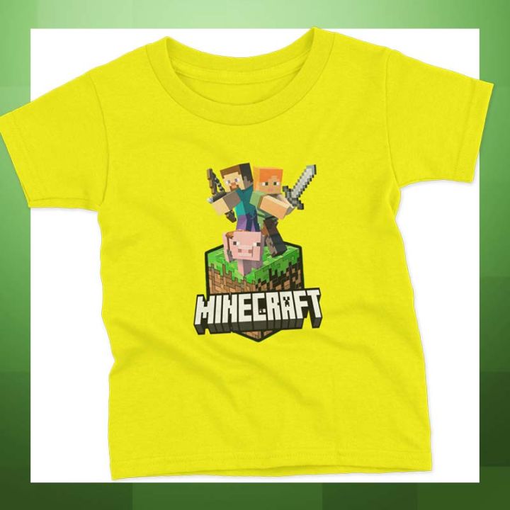 hot-เสื้อเด็ก-และ-ผู้ใหญ่-minecraft-ยอดฮิต-cotton-100