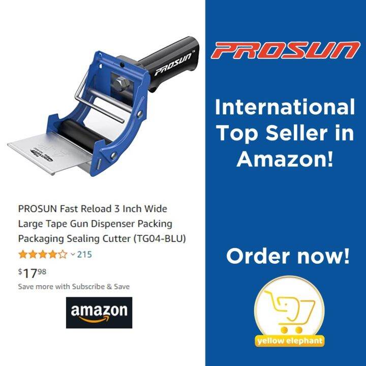 Prosun Heavy Duty 2 Packaging Tape Dispenser With Easy Grip Handle