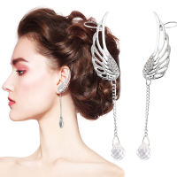 [Cutewomen2020] สไตล์โบฮีเมีย Angel Wing Stylist ต่างหูคริสตัล Light Luxury Drop Dangle ต่างหูสำหรับผู้หญิง