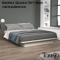 Tomato Home เตียงนอน 5ฟุต Sierra platform Queen bed !!ราคารวมประกอบ ในกทมและปริมณฑลเท่านั้น |เตียง5ฟุตไม้ Zen design สวยเรียบง่าย | แข็งแรง