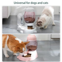 2 In 1 Automatic Dog Cat Feeder 528ML Cat Water Bottle 2.2L Food Feeder Dispenser Kitten Bowls Puppy Food Feeding Container