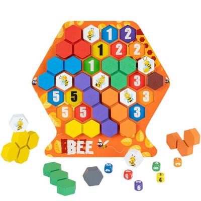 Hexagon Puzzle Wood Brain Teasers Puzzles Montessori Intelligence STEM Toys Educational Gift for Boys Girls Geometric Logic IQ Game nearby