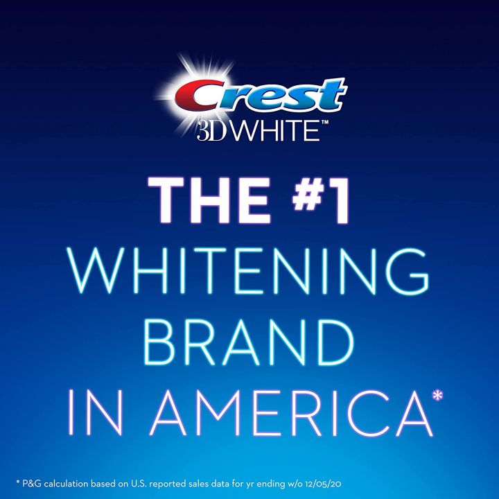 ยาสีฟันฟันขาว-crest-3d-glamorous-white-สูตรใหม่-ขจัดคราบ90-นำเข้าจากอเมริกา-พร้อมส่ง-ยาสีฟันเพื่อฟันขาวอย่างปลอดภัย-usa-whitening-toothpaste