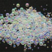 10g/Jar Mini Bubble Nail Beads Decorations 0.8mm1mm1.2mm1.5mm Mixed Tiny Ball Bead For Epoxy Resin Molds Nails Art Glass Bead