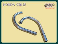 HONDA CD125 CD 125 HEADER PIPE "CHROME" #คอท่อไอเสีย เหล็กชุบโครเมี่ยม HONDA CD125