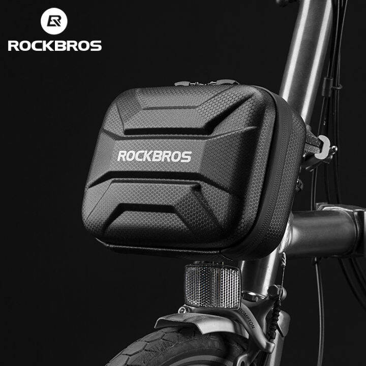 ROCKBROS Folding Bicycle Bag Waterproof Hard Shell Reflective Front Panniers For Electric