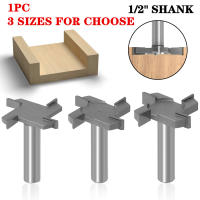 1ชิ้น12 Inci Shank Z4 T Jenis เครื่องตัดเจาะรูเครื่องมืองานไม้ Router Bits สำหรับ Pemotong Pengilangan Kayu Kayu