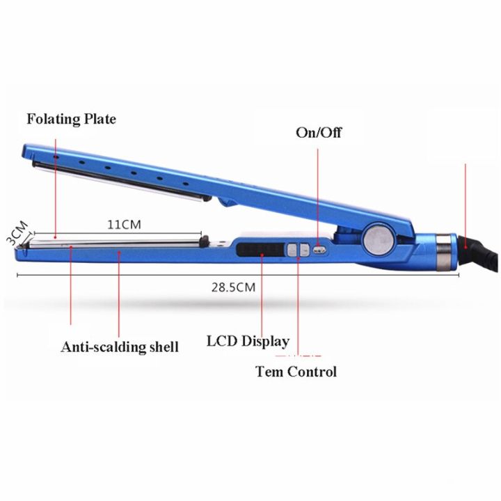 ที่หนีบผมไทเทเนียมนาโนเหล็กแผ่นแบนเครื่องม้วนผมโปรแผ่น450f-1-4ไทเทเนียมผมที่หนีบผมสไตล์ผมด้วย