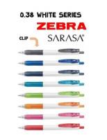 ปากกาเจล Zebra SARASA รุ่น CLIP WHITE 0.38 mm.