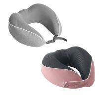 1 Piece Travel Pillow Comfortable Breathable Cover Machine Washable Airplane Travel Grey Travel pillows