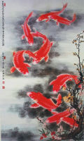 Nine fish picture fortune hanging picture auspicious luck, more than painting decorative paintings every year
