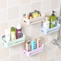 ☄ Bathroom No-Punch Wall Mounted Storage Rack Bathroom Organizer Shampoo Storage Basket Decoration Bathroom Corner Shower Rack