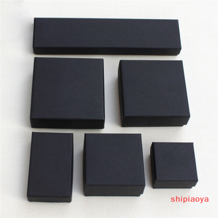 shipiaoya-แพคเกจเป็นกระดาษสีดำสร้อยคอต่างหูสร้อยข้อมือเครื่องประดับของตกแต่งกล่องของขวัญ