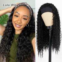 Water Wave Headband Wig Synthetic Wig for Women Scarf Glueless Velcro Design Heat Resistant Fiber Cosplay Daily Lolita Curly Wig