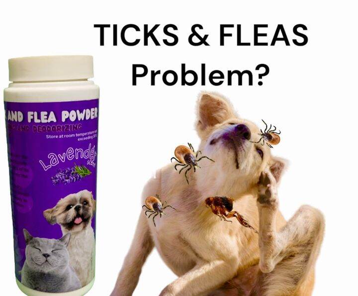 ANTI TICKS AND FLEAS PET POWDER ALL NATURAL DOG CAT LONG LASTING SCENT