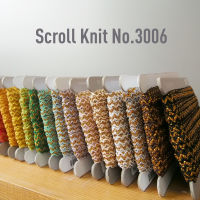 MOMOTARA No. 3006 เทปทอ Knit ลายโค้ง Scroll Knit ขนาด 0.7 CM ยาว 18 หลา เทป ริบบิ้น วัสดุตกแต่ง diy งานฝีมือ