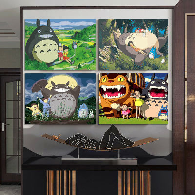 Spe ภาพจิตรกรรมบนผ้าใบลาย My Neighbor Totoro Diy ไม่มีกรอบรูปสําหรับตกแต่งบ้าน Wcl 03