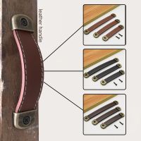 【YD】 1Pc Door Wardrobe Handles Drawer Pull Leather Cabinet Knob Handle Hardware 96/128/160mm