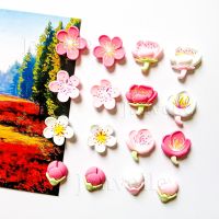 ﹊卍✷ 10PCS Cute Flower Fridge Magnets Pink Small Magnetic Photo Stickers Mini Magnets For Refrigerator Decor