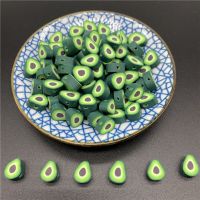 30pcs 10mm Clay Spacer Beads Avocado Shape Beads Polymer Clay Beads For Jewelry Making DIY Handmade Accessories DIY accessories and others