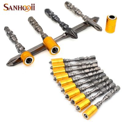 1X Tool Steel PH2 1/4" Strong Hardness Magnetic Phillips Electric Screwdriver Bit Double Cross Head Set Screw Gadgets ZM56 Screw Nut Drivers