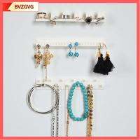 BVZGVG 9pcs/set พลาสติกสำหรับตกแต่ง ตะขอเครื่องประดับกาว สีขาวขาว ติดผนังแบบติดผนัง ที่วางของ มีประโยชน์และดี ทนทานต่อการใช้งาน ที่แขวนต่างหูแหวน สร้อยคอสำหรับผู้หญิง