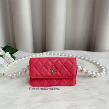 Chanel Logo Pearl Chain Bag – Beccas Bags