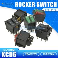 KCD6 AC 20A/125V 15A/250V Double Light Switch Rocker Switch 25x31mm ON-OFF 2/3Position 4/6 Pins Boat Button Switch