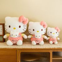 ตุ๊กตาตุ๊กตาการ์ตูนของเล่น Hello Kitty 32-52ซม. แม่และลูกชายน่ารักสำหรับแมวสองตุ๊กตา Stitch 2023ใหม่