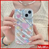 เคสโทรศัพท์มือถือแบบนิ่ม ใส กันกระแทก ลายหัวใจ สีสะท้อนแสง สําหรับ iPhone 14 13 12 xr