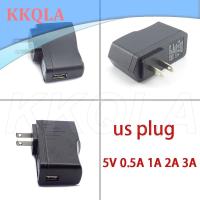 QKKQLA 110-240V USB Adapter 5V 1A/1000mA Compatible 5V 0.5A/500mA 2A 3ACharger US Plug Converter Adapter