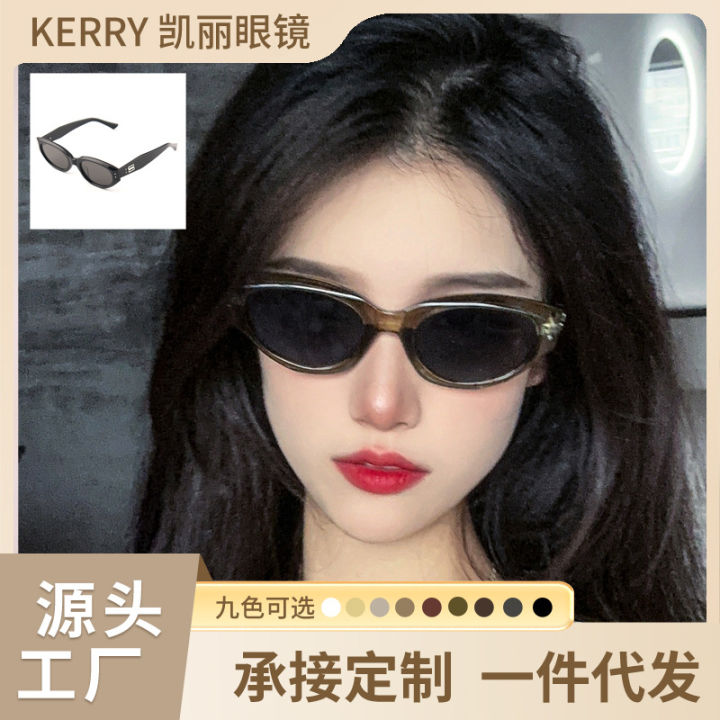 hot-sales-2023-รุ่นใหม่ย้อนยุค-gm-แว่นกันแดดตาแมวแว่นกันแดดผู้หญิงเกาหลีแฟชั่นสตรีทถ่าย-ins-ขายส่งแว่นตากันแดด